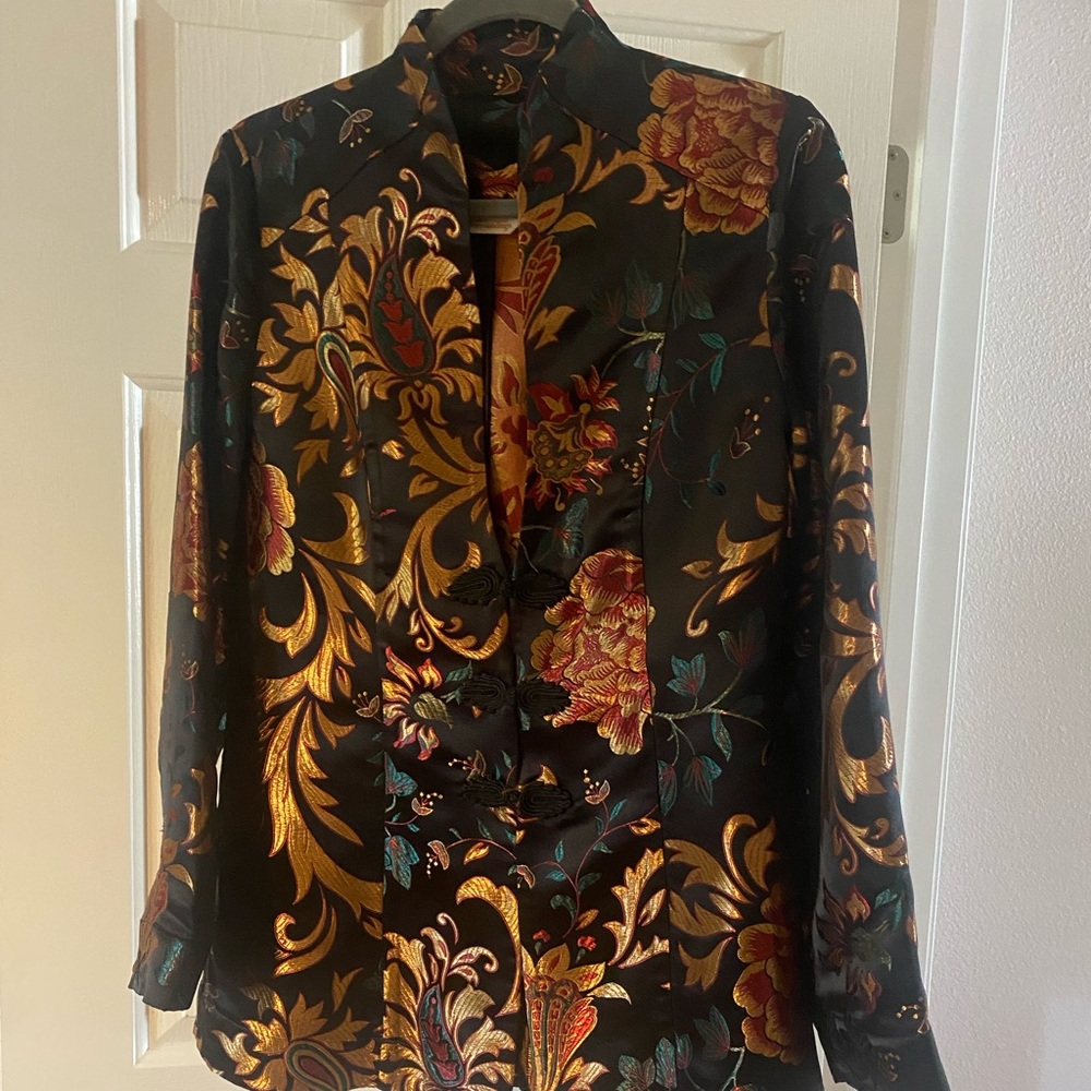 Soft Surroundings Multicolor Brocade Jacket